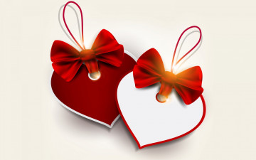 Картинка праздничные день+святого+валентина +сердечки +любовь romantic heart love valentine's day бант сердце