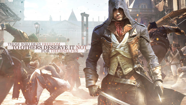 Обои картинки фото видео игры, assassin`s creed unity, creed, unity, assassins, приключения, шутер, action