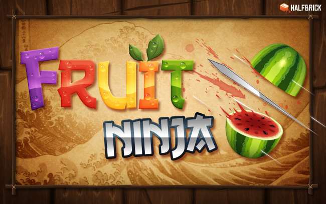Обои картинки фото fruit ninja, видео игры, - fruit ninja, арбуз