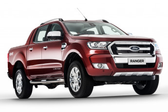 Картинка автомобили ford limited ranger красный cab 2015г double