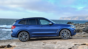 Картинка bmw+x3+m40i+2018 автомобили bmw 2018 blue m40i x3