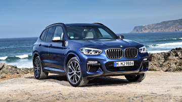 Картинка bmw+x3+m40i+2018 автомобили bmw m40i 2018 blue x3