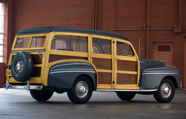 Обои картинки фото mercury station wagon 1947, автомобили, mercury, 1947, wagon, station