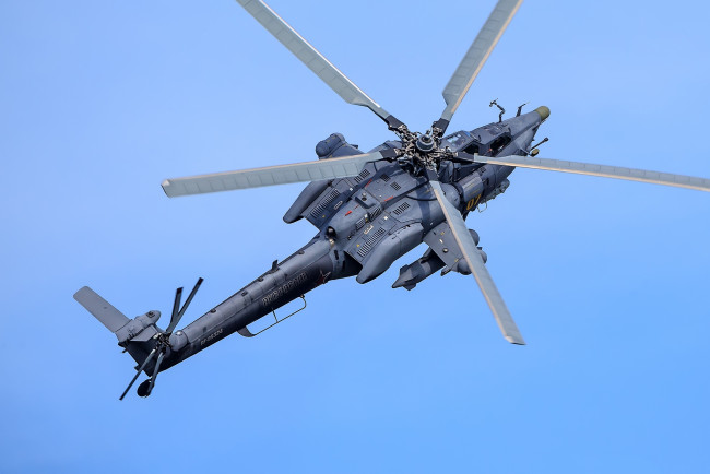 Обои картинки фото mi-28n night hunter, авиация, вертолёты, вертушка, ночной, ми-28, ввс, ударные, охотник