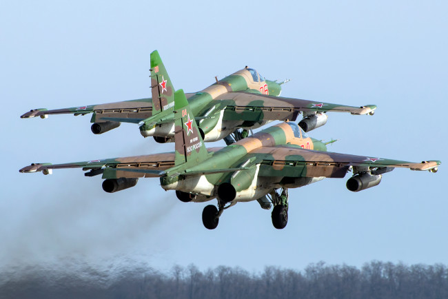Обои картинки фото су-25, авиация, боевые самолёты, штурмовик, ввс, россия, боевые, самолеты, сухой, su-25