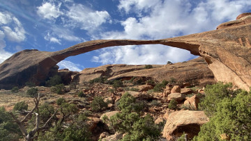 обоя landscape arch, arches national park, utah, природа, горы, landscape, arch, arches, national, park