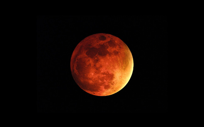 Обои картинки фото космос, луна, красная