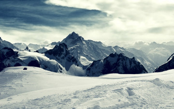Картинка природа горы снега пики