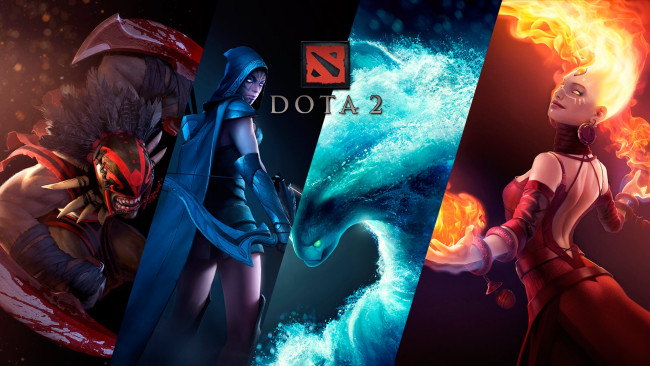 Обои картинки фото dota, видео, игры, lina, strygwyr, inverse, traxex, morphling, bloodseeker, ranger, drow