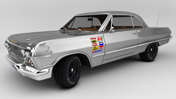 обоя автомобили, 3д, 1963, chevrolet, impala