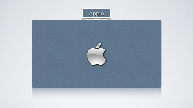 Обои картинки фото компьютеры, apple, яблоко, логотип, прямоугольник, серый, фон, фирма, надпись
