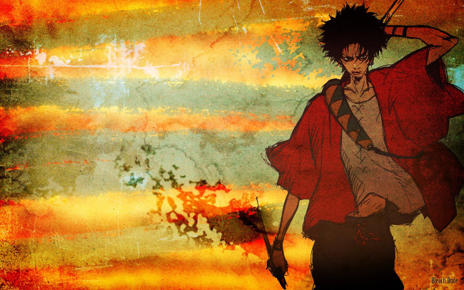 Обои картинки фото аниме, samurai champloo, самурай, меч, mugen