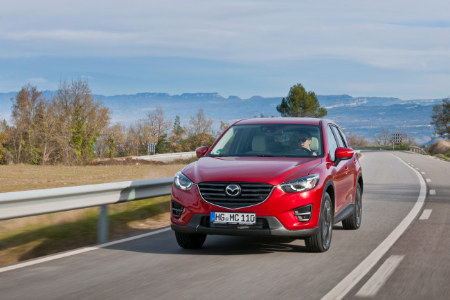 Обои картинки фото автомобили, mazda, cx-5, красный, ke, 2015г