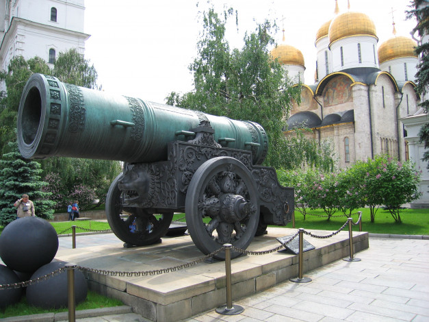 Обои картинки фото царь пушка, города, москва , россия, царь, пушка, москва