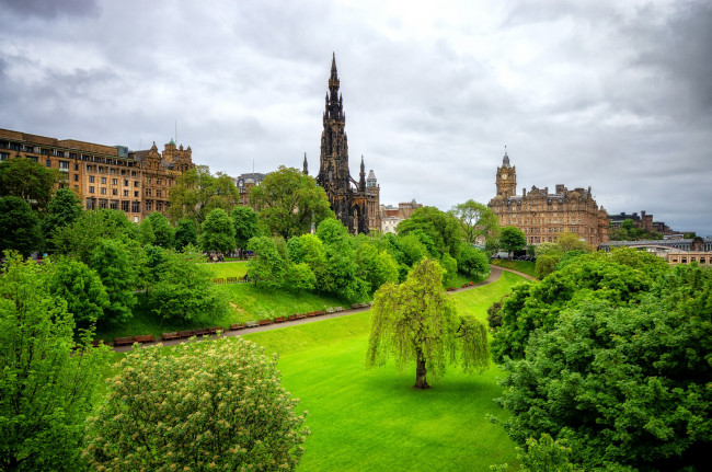 Обои картинки фото edinburgh, города, эдинбург , шотландия, панорама