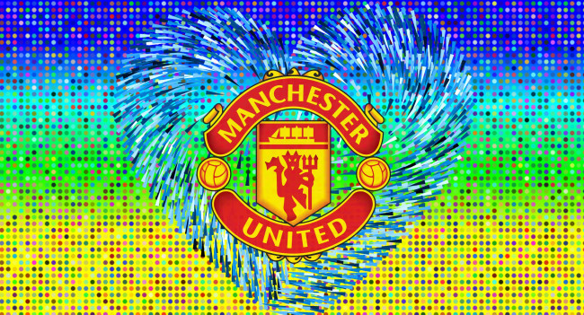 Обои картинки фото спорт, эмблемы клубов, f, c, manchester, united, фон, логотип