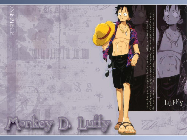 Обои картинки фото аниме, one, piece, monkey, d, luffy