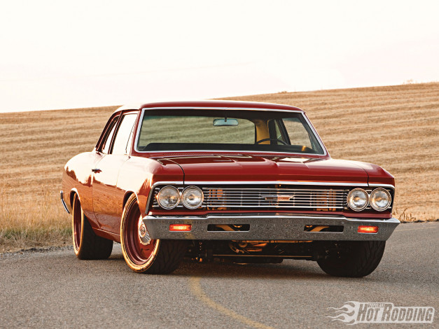 Обои картинки фото 1966, chevy, chevelle, 300, автомобили, chevrolet