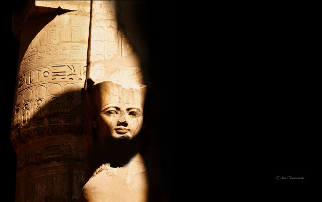 Обои картинки фото statue, of, amun, at, karnak, разное, рельефы, статуи, музейные, экспонаты