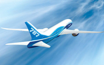 Картинка 787 dreamliner авиация 3д рисованые graphic полет лайнер