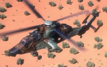 Картинка eurocoptor tiger авиация вертолёты полет небо вертолет