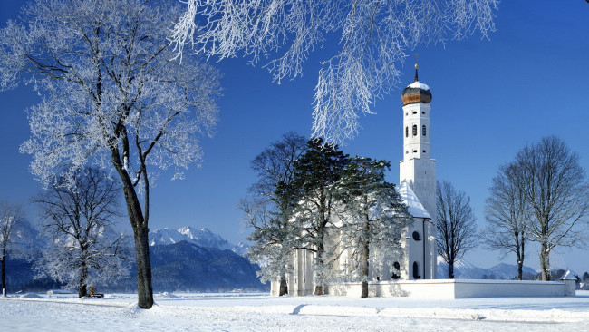 Обои картинки фото города, православные, церкви, монастыри, храм, зима, снег