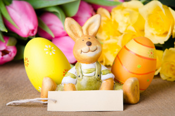 Картинка праздничные пасха кролик яйца