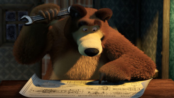 Картинка мультфильмы маша+и+медведь медведь карта мишка мультик маша