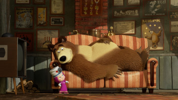 Картинка мультфильмы маша+и+медведь мишка мультик маша медведь лечение