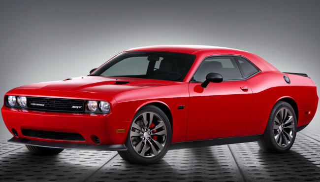 Обои картинки фото 2014 dodge challenger srt satin vapor, автомобили, dodge, красный, challenger