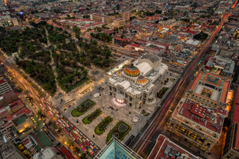 обоя palacio de bellas artes,  mexico city, города, мехико , мексика, простор