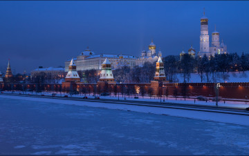 Картинка moscow+kremlin города москва+ россия простор