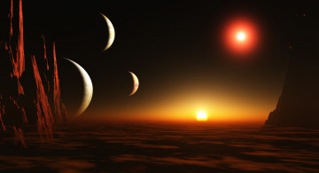 Картинка 3д+графика атмосфера настроение+ atmosphere+ +mood+ звезды галактики вселенная планеты