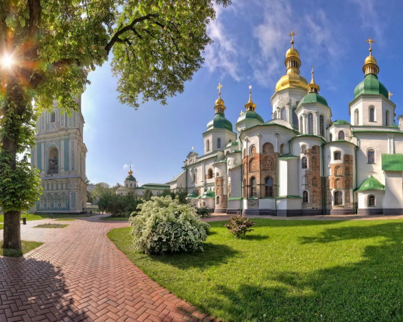 Обои картинки фото города, киев , украина, софийский, собор, лавра