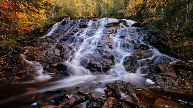 Обои картинки фото roadside fall, trondheim, norway, природа, водопады, roadside, fall