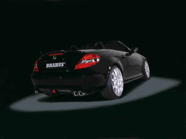 Обои картинки фото 2008, brabus, mercedes, benz, slk, автомобили