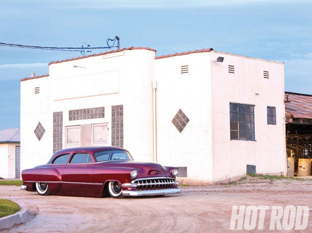Обои картинки фото 1954, chevy, custom, автомобили, classic, car