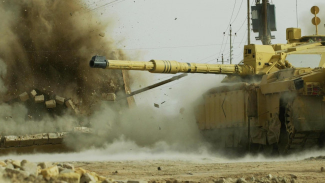 Обои картинки фото техника, военная, танк, взрыв
