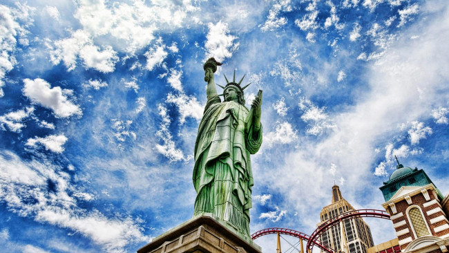 Обои картинки фото the, statue, of, liberty, города, нью, йорк, сша, статуя, свободы, нью-йорк