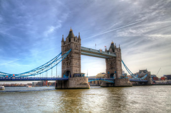 Картинка tower+bridge города лондон+ великобритания река мост
