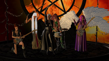 Картинка видео+игры dark+heresy ангел поют гитара ансамбль сцена взгляд девушки
