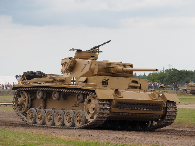 Обои картинки фото техника, военная техника, средний, panzerkampfwagen, iii, pzkpfw, танк