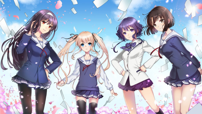 Обои картинки фото аниме, saenai heroine no sodatekata, hyoudou, michiru, kasumigaoka, utaha, katou, megumi, sawamura, spencer, eriri, девушки, yamanashi, kawanashi