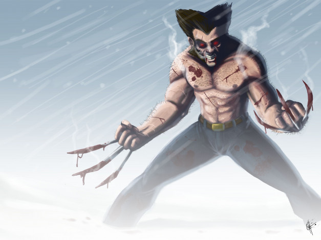 Обои картинки фото рисованное, комиксы, wolverine