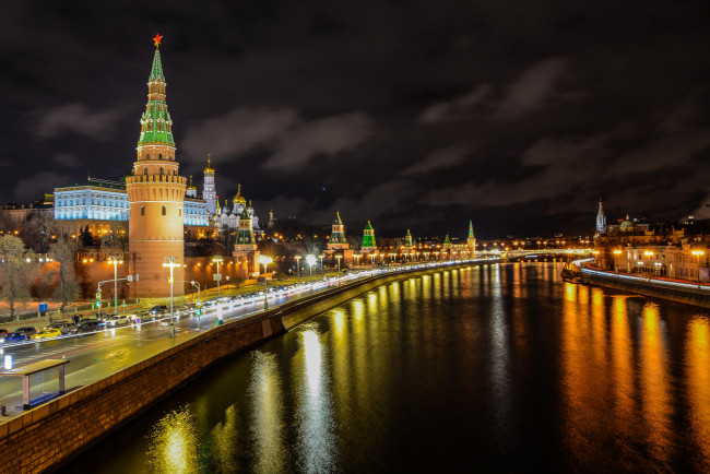 Обои картинки фото города, москва , россия, москва, московский, кремль, москва-река