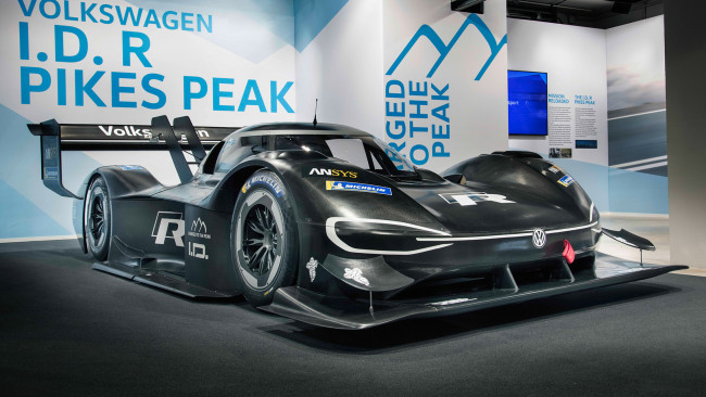 Обои картинки фото volkswagen i,  r pikes peak 2018, автомобили, выставки и уличные фото, id, volkswagen, 2018, peak, pikes, r