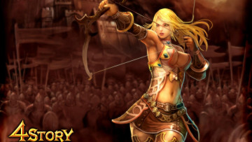 Картинка видео+игры 4+story лучница армия девушка крепость лук