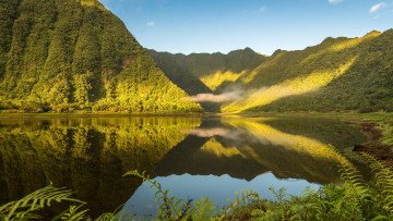 Картинка природа реки озера горы отражение берег водоем
