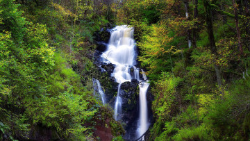 Картинка little+fawn+waterfall scotland природа водопады little fawn waterfall