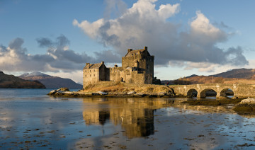 обоя eilean, donan, castle, города, замок, эйлиан, донан, шотландия, scotland